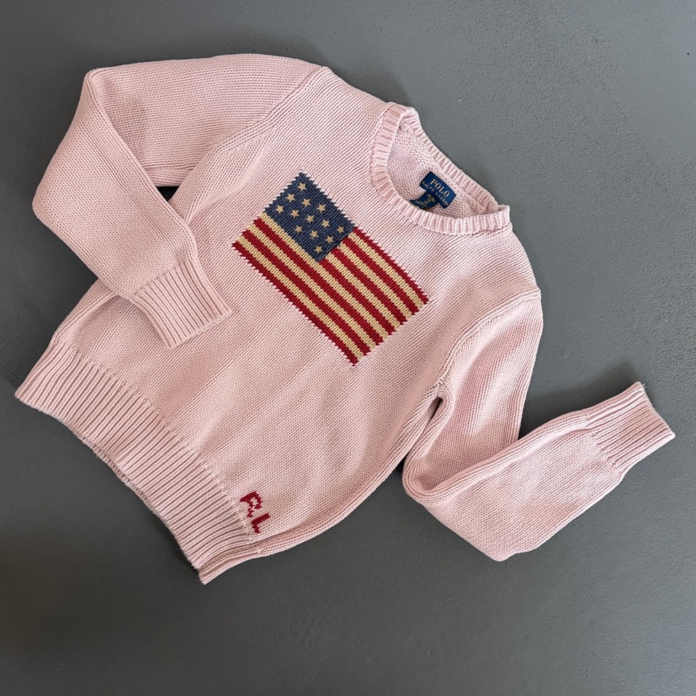 Polo by Ralph Lauren Pink Flag Sweatshirt